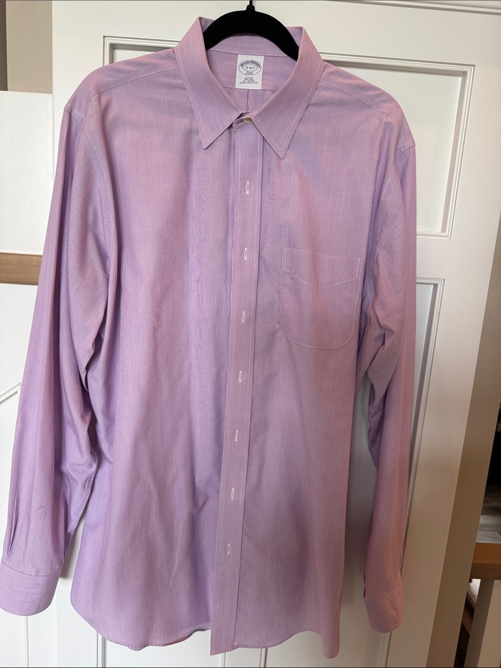 Brooks Brothers Men's Lavender Button-Front Dress Shirt
